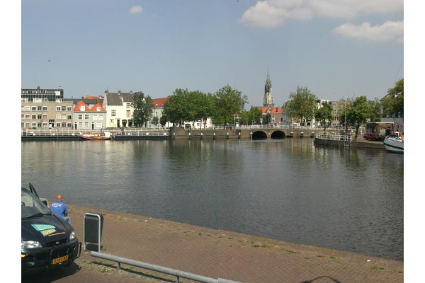 A view of Delf from the Plein Delftzicht