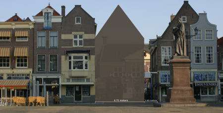 Measurements of Mechelen drawn from Kadastrale Minuu scaled to extant location