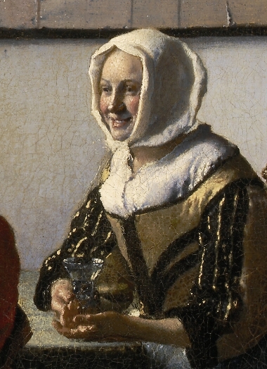 Officer and Laughing Girl (detail) Johannes Vermeer