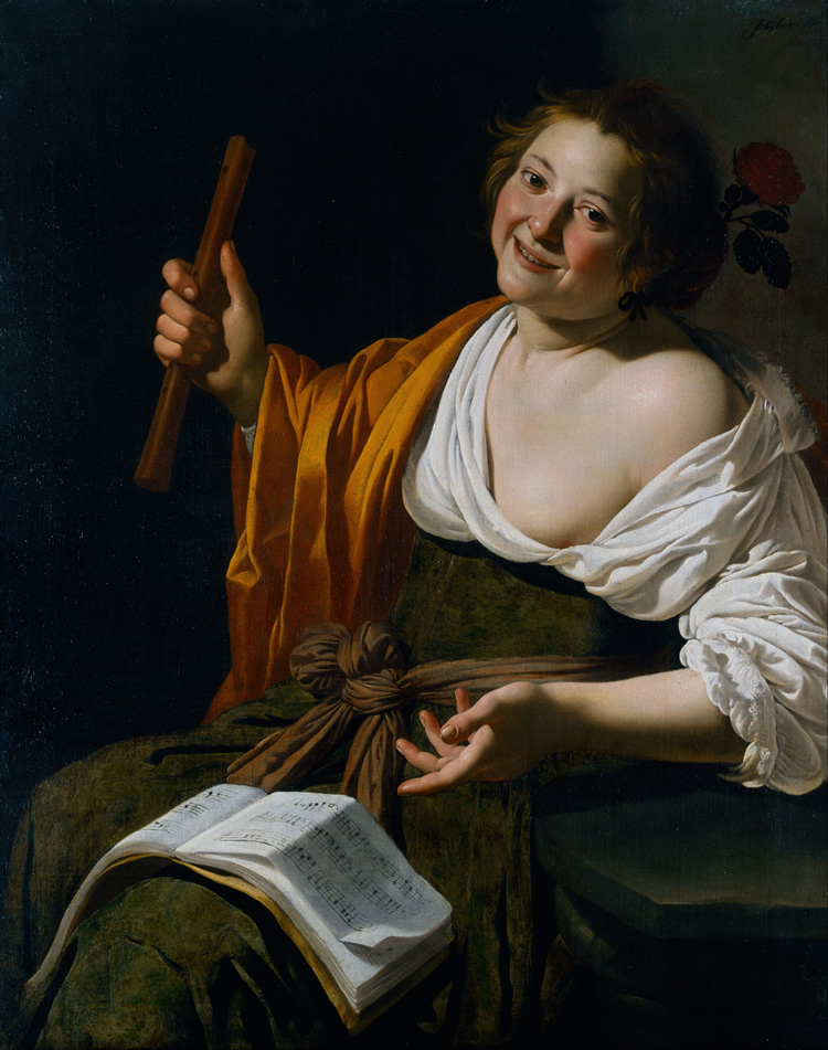 Jan van Bijlert, Girl with a Flute