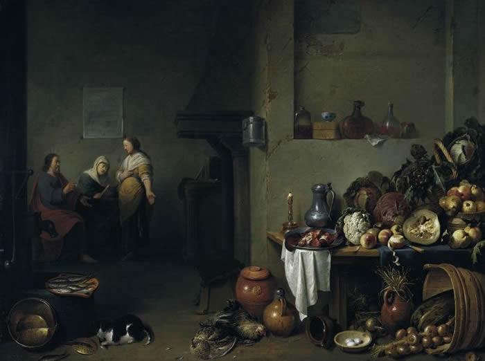 Christ in the House of Mary and Martha, Pieter de Bloot