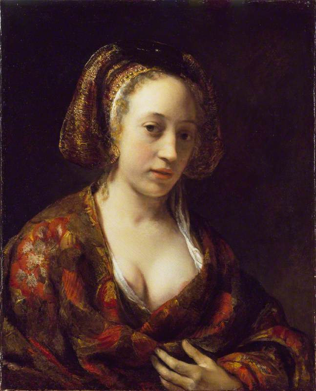 Young Woman in a Brocade Gown, WIllem Drost