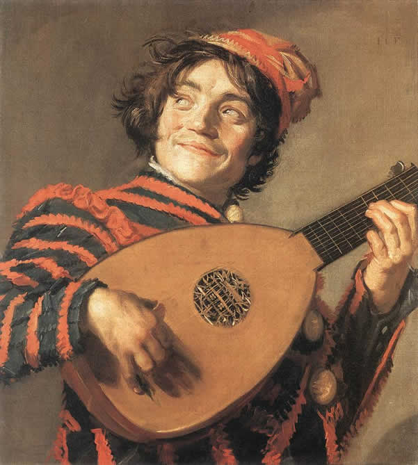 Buffoon Playing a Lute, Frans Hals