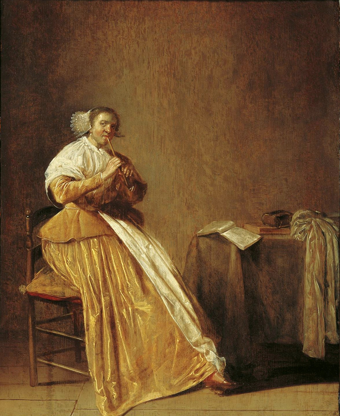 Dirck Hals, Woman Playing the Flute
