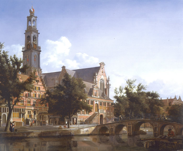 The Keizersfracht and the Westerkerk in Amsterdam, Jan van der Heyden