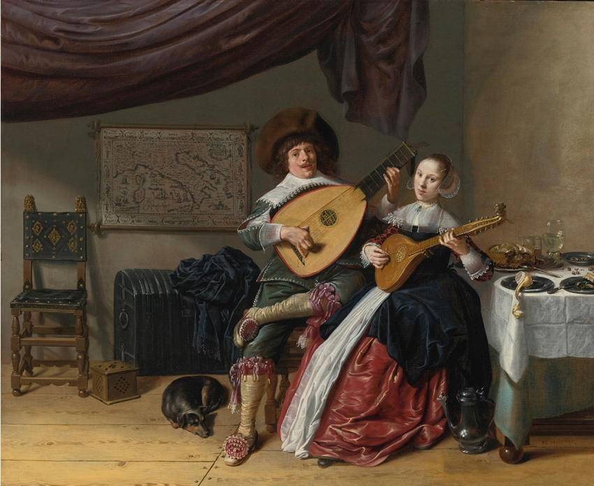 Jan Miense Molenaer, The Duet: A Self Portrait of the Artist with his Wife, Judith Leyster, Probably their Marriage Portrait