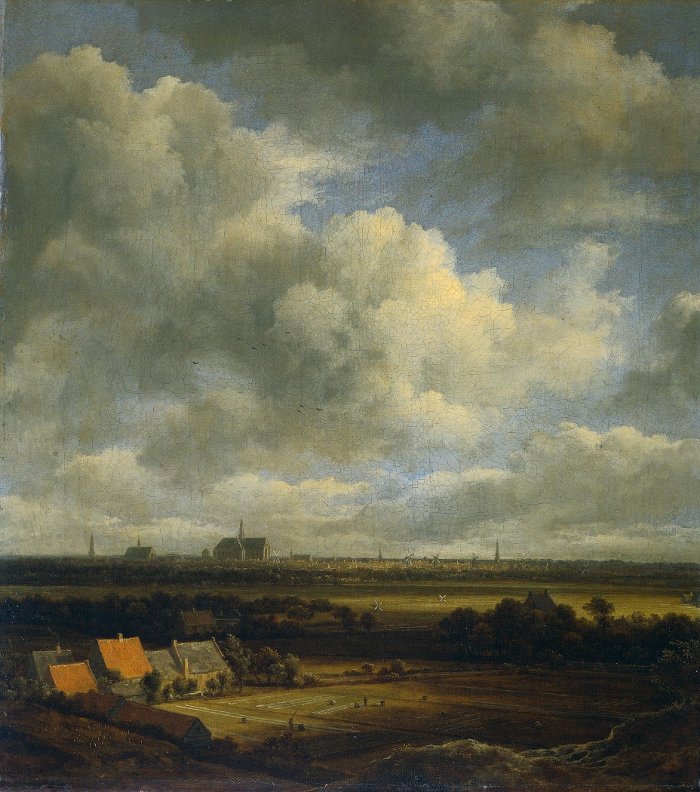 Landscape with a Church and Village, Jacob van Ruisdael
