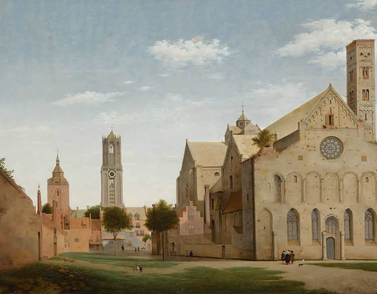St Mary's Square and St Mary's Church at Utrecht, Pieter Janz. Saenredam