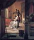 Couple with a Parrot, Pieter de Hooch