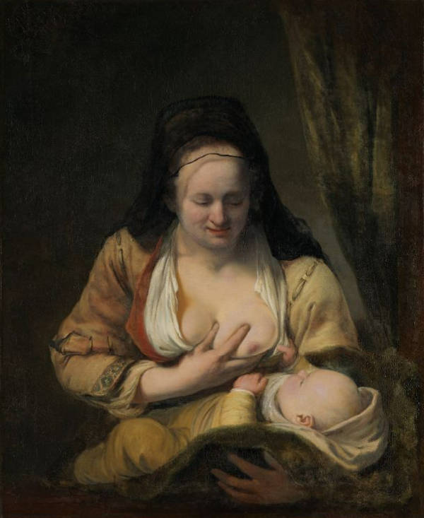 Woman Suckling an Infant, Ferdinand Bol