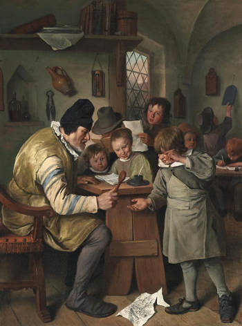 The Village School, Jan Steen