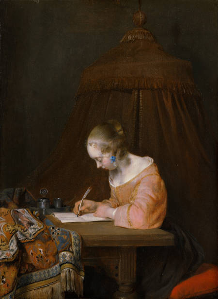 Woman Writing a Letter, Gerrit ter Borch