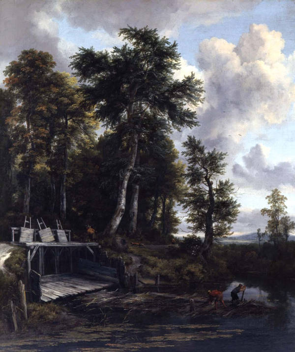 Landscape with Sluice Gate, Jacob van Ruisdael