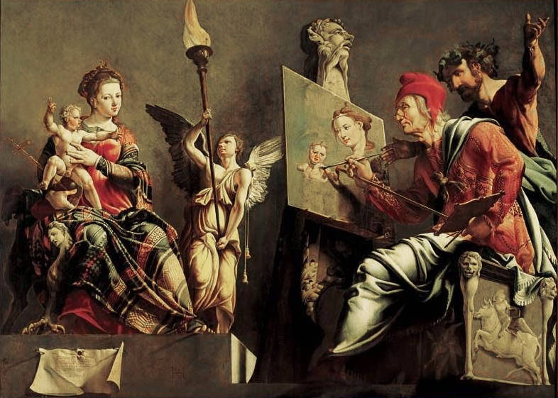 Saint Luke painting the Virgin, Maarten van Heemskerck