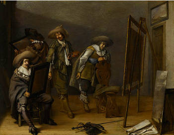 Art Lovers in a Painters' Studio, Pieter Codde