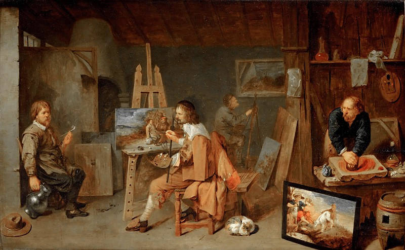 Painters in a Studio, David Ryckaert III
