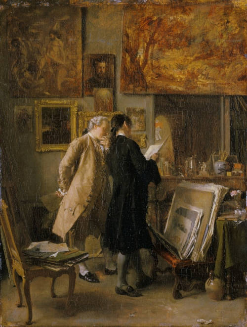 An Artist Showing His Work, Ernest Meissonier
