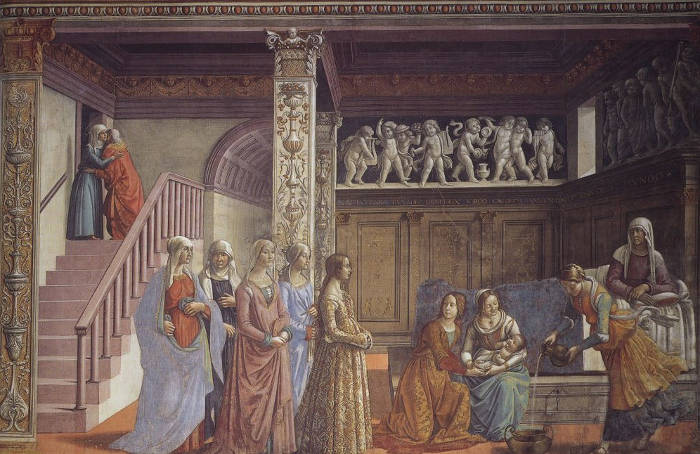 Birth of Mary, Domenico Girlandaio