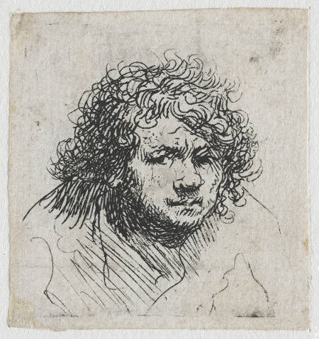 Self Portrait Leaning Forward, Rembrandt van Rijn
