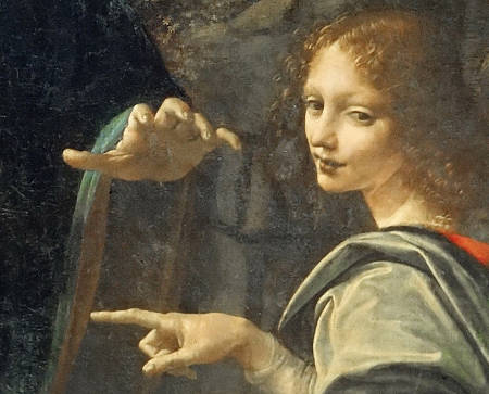 Virgin of the Rocks (detail) , Leonardo da Vinci