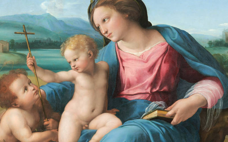 The Alba Madonna (detail), Raphael