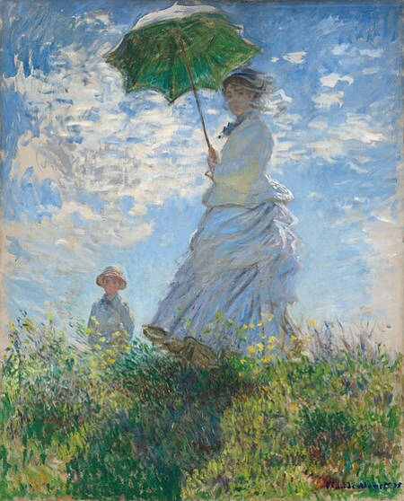 Woman with a Parasol: Madame Monet and Her Son, Claude Monet
