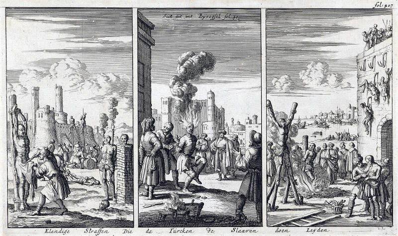 Severe Mistreatment of Christian Slaves by the Turks, Van Luyken