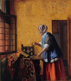 A Woman Weighing Gold, Pieter de Hooch
