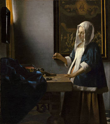 Woman Holding a Balancem Johannes Vermeer