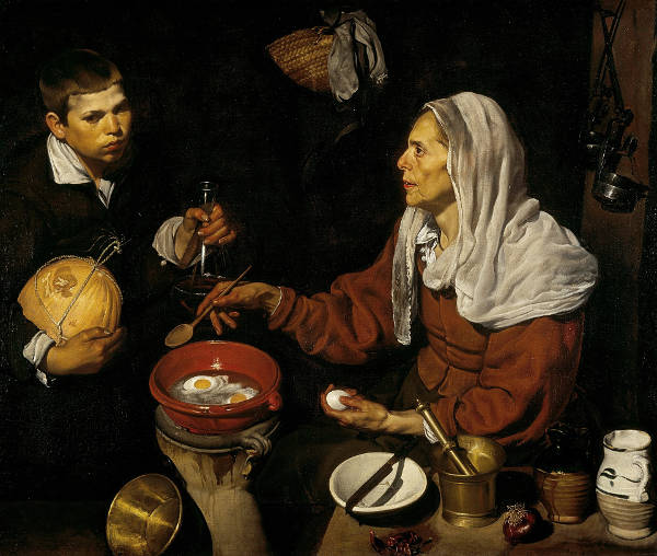 Old Woman Frying Eggs, Diego Velasquez