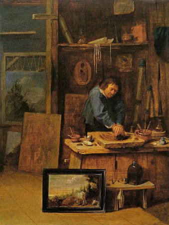 Paint Making in a Painter's Studio, David Ryckaert III