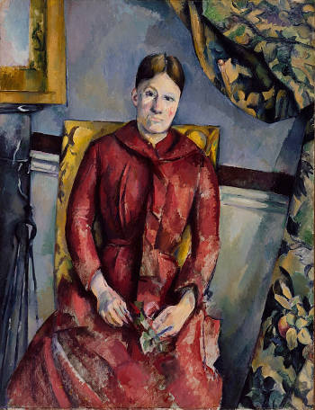 Madame Cézanne in a Red Dress, Paul Cezanne