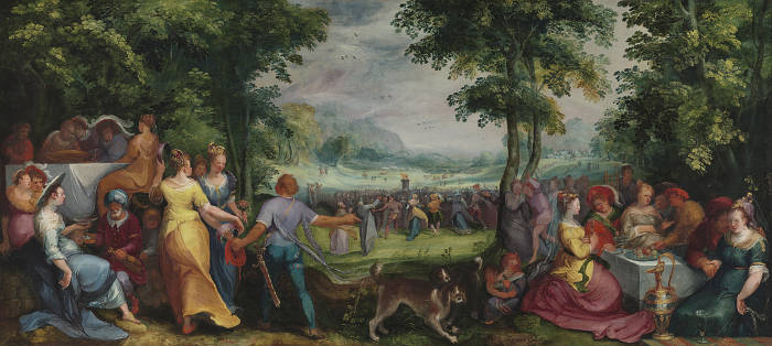 The Adoration of the Golden Calf, Karel van Mander