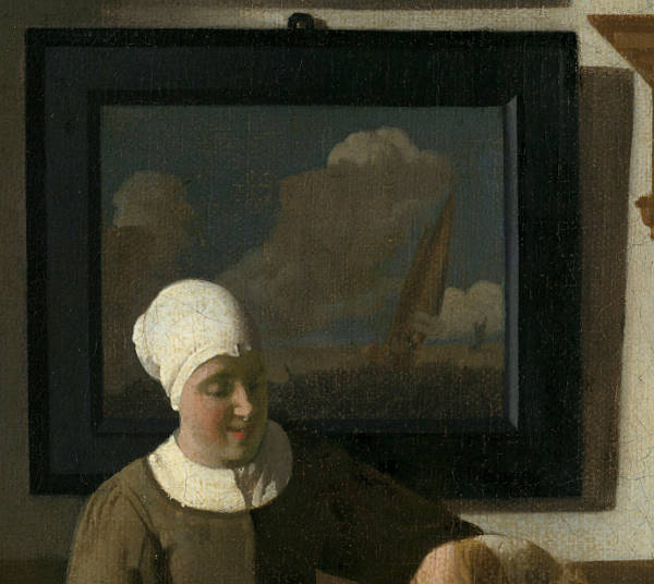 The Love Letter (detail), Johannes Vermeer