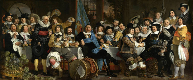 Celebration of the Peace of Münster, 18 June 1648, in the Headquarters of the Crossbowmen's Civic Guard (St George Guard), Amsterdam 