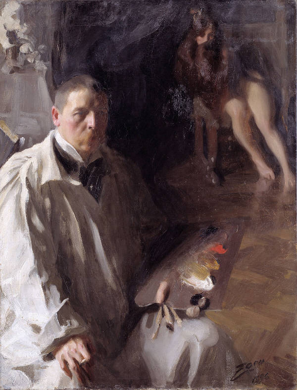 Self-portrait with Model, Anders Zorn