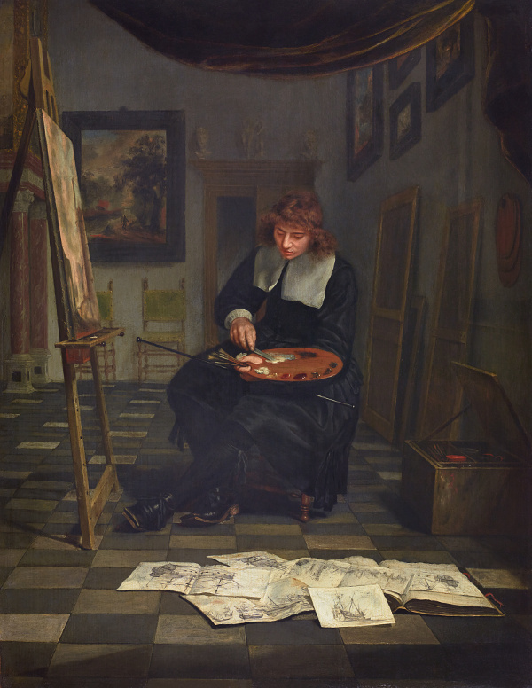 Portrait of an Artist in his Studio, Michiel van Musscher