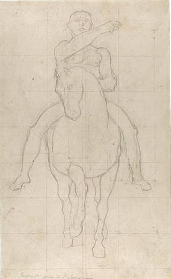 Study for the Mounted Centurion in The Martyrdom of St. Symphorien, Ingres