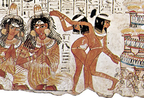 Egyptian Dancing, Detail from a Tomb Painting