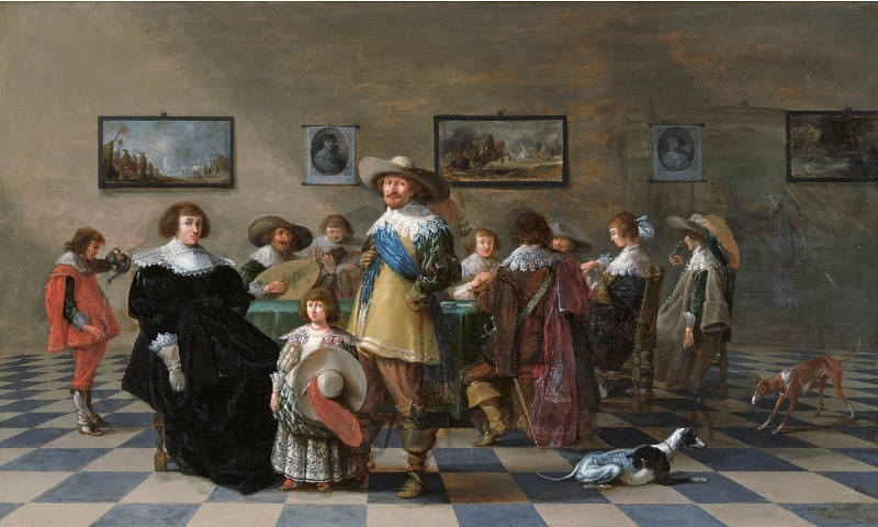 Merry Company in an Interior, Palaedes Palamedesz.