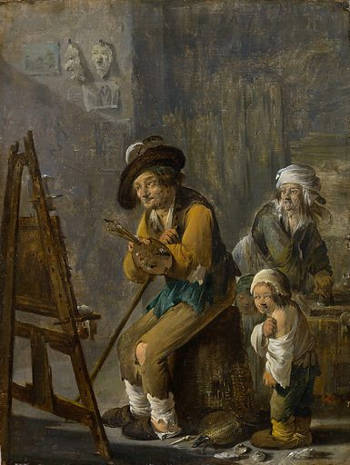 The Poor Painter in his Studio , Andries Both