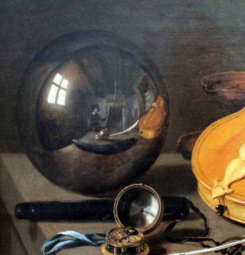 Still Life with Crystal Ball (detail), Pieter Claeaz.