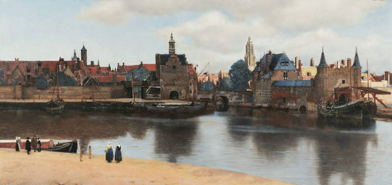 View of Delft (detail) , Johannes Vermeer