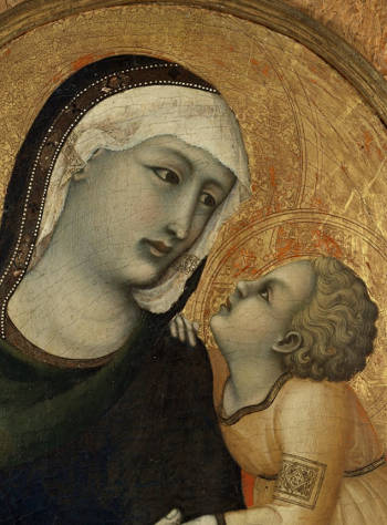 Madonna with Child (detail), Lorenzetti