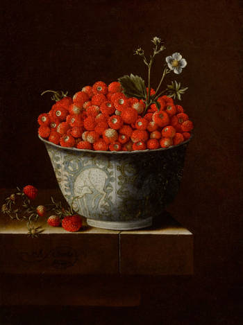 Wild Strawberries in a Wan Li Bowl , Andriaen Coorte