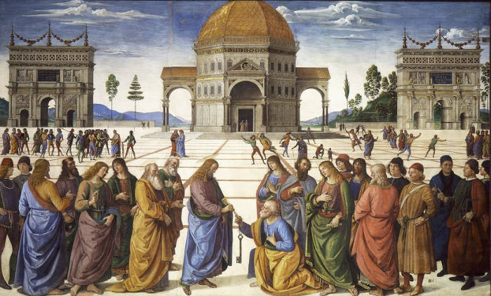 Christ Giving the Keys of the Kingdom to St. Peter , Perugino