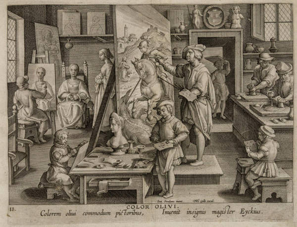 Color olivi, Philips Galle after Jan van der Straet