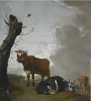 A Young Bull and Two Cows, Paulus Potter