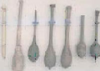 Bobbins from the sixteenth and seventeenth century.