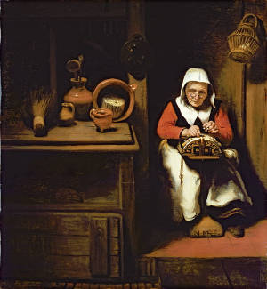 Nicolaes Maes. The Old Lacemaker